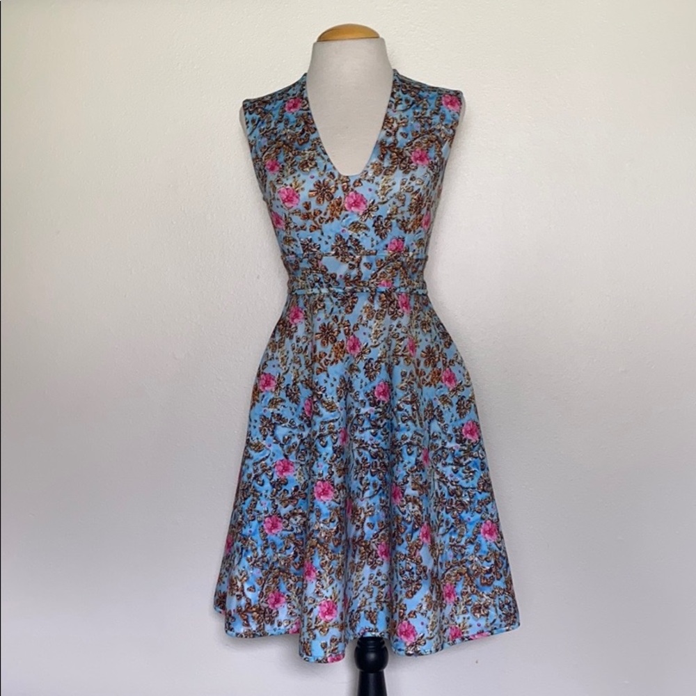 Cynthia Rowley 💐 floral print sleeves dress 👗